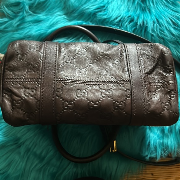 XXX SOLD XXX EUC brown Gucci Guccisima leather bag. - Picture 15 of 16